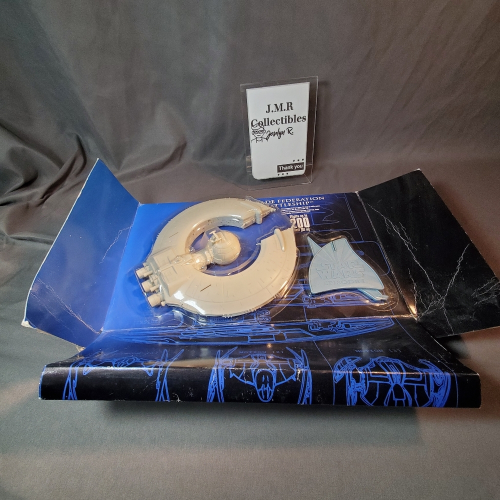 Star Wars Episode I Flying Action Model Rocket Trace Federation Battleship OOB,